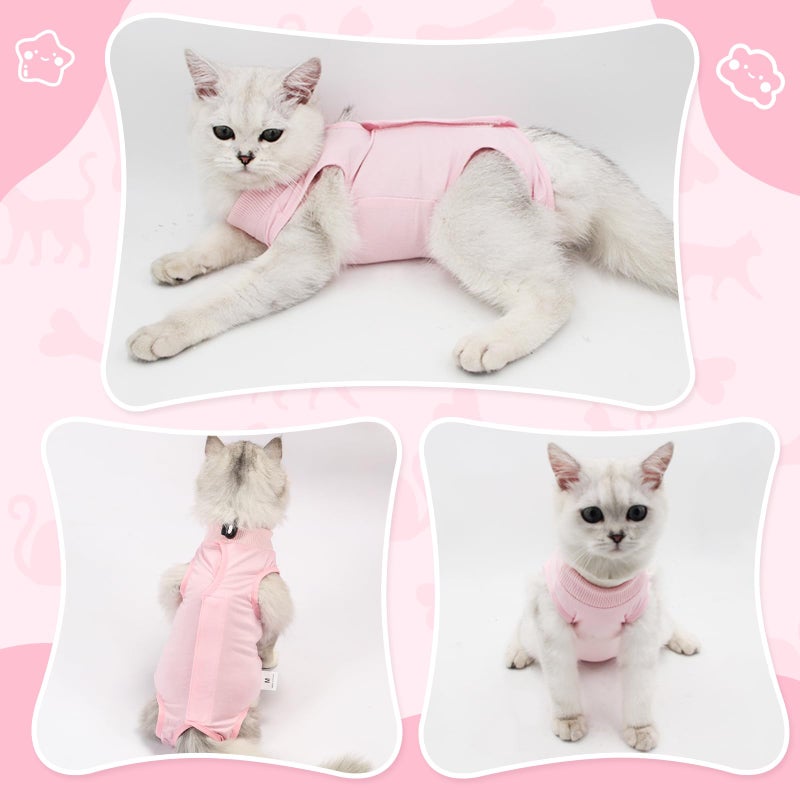 Coppthinktu Cat Recovery Suit for Abdominal Wounds or Skin Diseases, Cat Onesie for Cats After Surgery Female Kitten Recovery Suit, Breathable E-Collar Alternative for Cats After Spay Anti Licking Wounds - Image 5